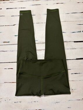 FLEO Olive High Rise Workout Leggings Womens Sz S Activewear